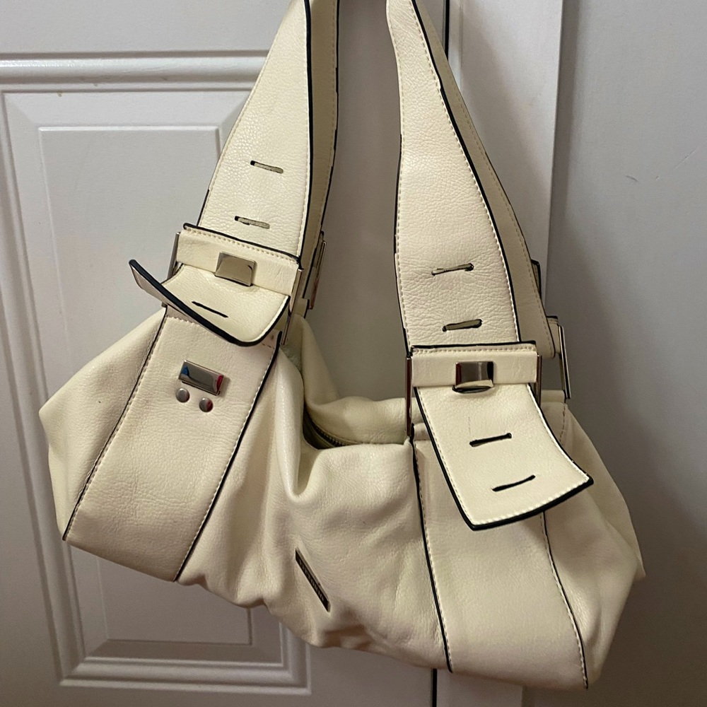 Cream/white VITTORIO leather purse